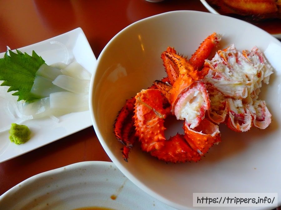 荒崎がにと剣先いかの刺身