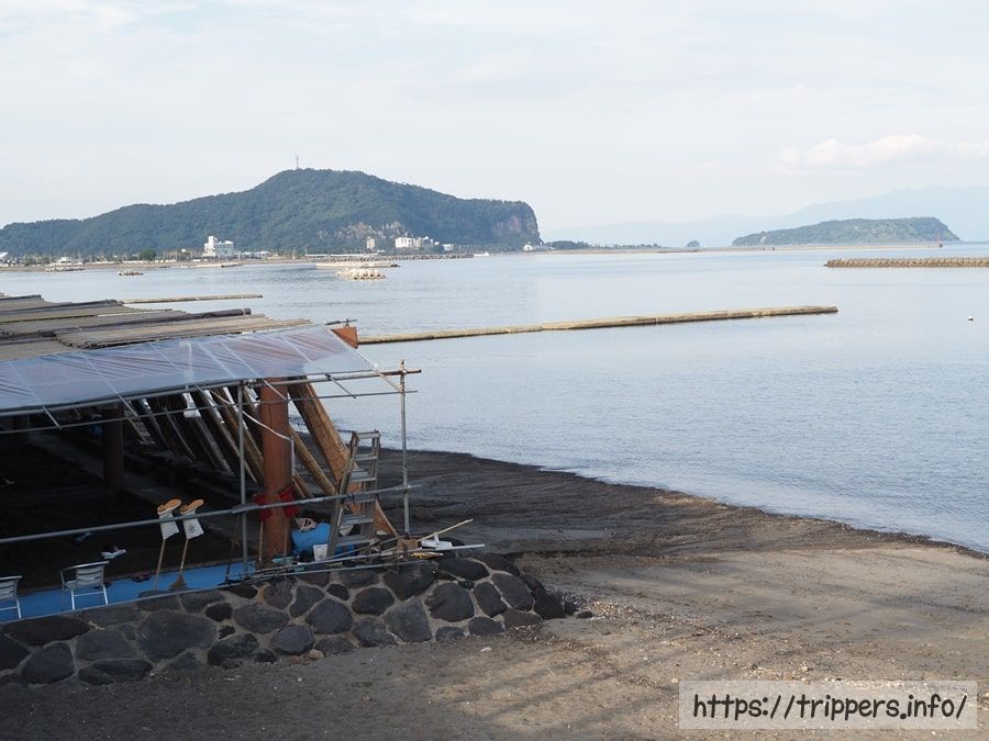 砂むし会館砂楽で砂風呂