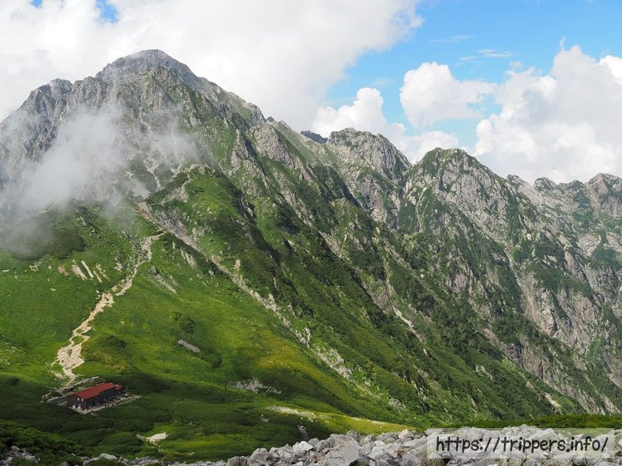 剣山荘と剱岳