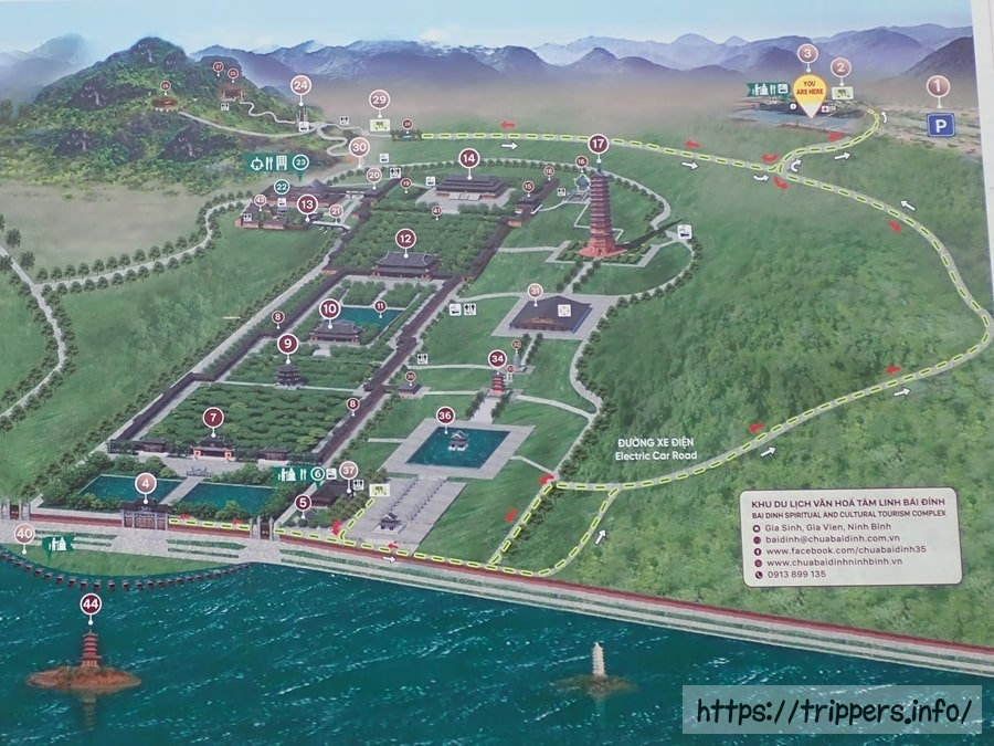 バイディン寺の地図